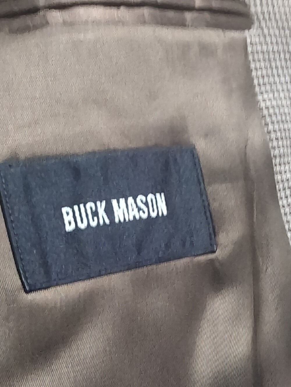 Buck Mason Tan/Brown Houndstooth Sport Coat - Picture 2 of 7